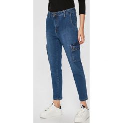 Answear - Jeansy. Niebieskie jeansy damskie ANSWEAR, s, z podwyższonym stanem. W wyprzedaży za 69,90 zł.