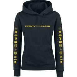 Twenty One Pilots Logo Heavy Bluza z kapturem damska szary. Szare bluzy damskie z kieszeniami marki Twenty One Pilots, l, z nadrukiem, z kapturem. Za 184,90 zł.
