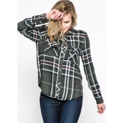 Only - Koszula Odette. Brązowe bluzki damskie marki ONLY, s, w kratkę, z wiskozy, klasyczne, z klasycznym kołnierzykiem, z długim rękawem. W wyprzedaży za 99,90 zł.