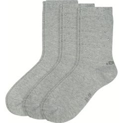 S.Oliver 3-pack Skarpetki Szary. Szare skarpetki damskie z elastanu. Za 42,95 zł.