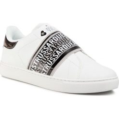 Sneakersy TRUSSARDI JEANS - 79A00480 K322. Białe półbuty damskie Trussardi Jeans, z jeansu. W wyprzedaży za 539,00 zł.