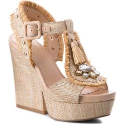 Rzymianki damskie: Sandały LIU JO – Wedge Sandal Marabu Naturale S18079 T7034 Natural 00005