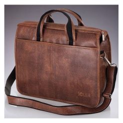 Męska torba na ramię, torba na laptop SOLIER S13 jasnobrązowa - jasny brąz. Pomarańczowe torby męskie na ramię Solier. Za 149,99 zł.