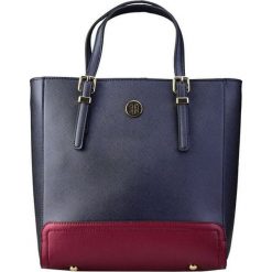 Tommy Hilfiger Ladies Honey Med Workbag Cb Tommy Navy Mix. Niebieskie torebki klasyczne damskie TOMMY HILFIGER, w paski, na ramię, bez dodatków. Za 707,00 zł.