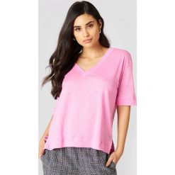 Samsoe & Samsoe T-shirt z krótkim rękawem Sania - Pink. Różowe t-shirty damskie Samsøe & Samsøe, z tkaniny. W wyprzedaży za 97,18 zł.