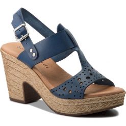 Sandały SERGIO BARDI - Caprauna SS127310518KD 107. Niebieskie klapki damskie marki Sergio Bardi, bez wzorów, ze skóry, bez obcasa, na obcasie. W wyprzedaży za 169,00 zł.