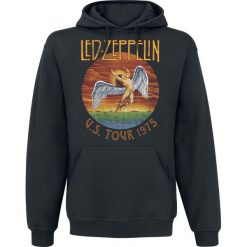 Bluzy męskie: Led Zeppelin USA Tour 1975 Bluza z kapturem czarny