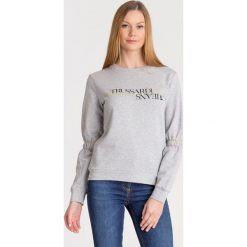 BLUZA Trussardi Jeans. Szare bluzy damskie xs, z nadrukiem, z elastanu. Za 170,00 zł.
