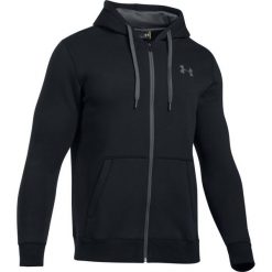Bluzy męskie: Under Armour Bluza męska Rival Fleece Fitted Full Zip Hoodie czarna r. S (1302290-001)