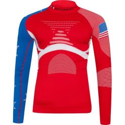 Koszulka X-BIONIC PATRIOT USA. Czerwone koszulki męskie termoaktywne X BIONIC, bez wzorów, z golfem, bez rękawów, na golfa. W wyprzedaży za 464,00 zł.