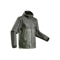 Kurtka turystyczna NH100 Raincut męska. Brązowe kurtki męskie QUECHUA, xl, z poliesteru. Za 59,99 zł.