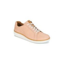 Derby Clarks Amberlee Rosa. Brązowe półbuty damskie Clarks, bez wzorów, bez obcasa, bez zapięcia. Za 423,20 zł.