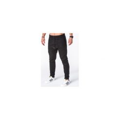 Joggery męskie: SPODNIE MĘSKIE JOGGERY P670 – CZARNE