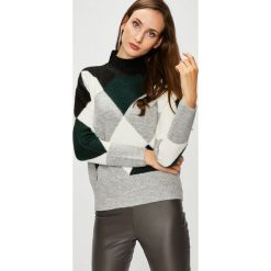 Silvian Heach - Sweter. Szare swetry klasyczne damskie marki Silvian Heach, l, z dzianiny, z włoskim kołnierzykiem. Za 399,90 zł.