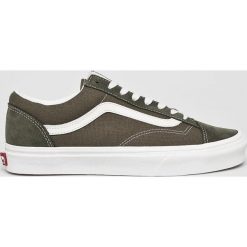 Vans - Tenisówki. Zielone trampki męskie Vans, bez wzorów, ze skóry, na sznurówki. Za 319,90 zł.