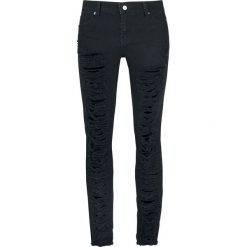 Jeansy damskie: Fashion Victim Destroyed Jeans Spodnie damskie czarny