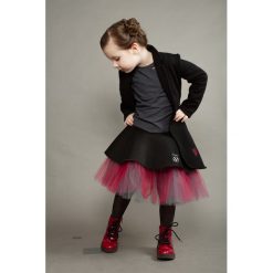 Spódnica Revelka dziewczęca. Czerwone spódniczki dziewczęce Hultaj Polski, na imprezę, bez wzorów, z bawełny, eleganckie, asymetryczne. Za 179,00 zł.