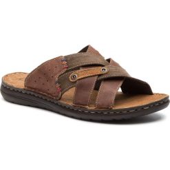 Klapki LASOCKI FOR MEN - MI07-A700-A564-11 Brown. Pomarańczowe klapki męskie Lasocki For Men, ze skóry, bez zapięcia. Za 99,99 zł.