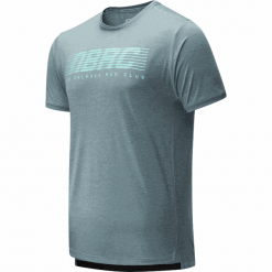 New Balance MT01235LST. Koszulki męskie New Balance, na lato, xl, bez wzorów, z poliesteru, sportowe, bez kołnierzyka, bez rękawów. W wyprzedaży za 99,99 zł.