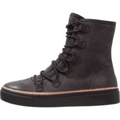 Botki damskie lity: Blackstone Botki sznurowane black