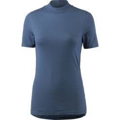 Koszulka w kolorze granatowym. Niebieskie koszulki damskie Street & Sports Wear, xs, bez wzorów, prążkowane, z okrągłym kołnierzem. W wyprzedaży za 42,95 zł.