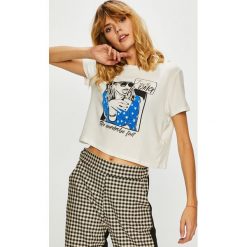 Tally Weijl - Top. Niebieskie topy damskie marki DOMYOS, z elastanu, street, z okrągłym kołnierzem. Za 39,90 zł.