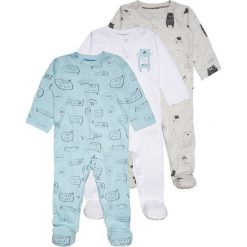 Bielizna chłopięca: mothercare BOYS MODERN LAYETTE SLEEPSUIT BABY 3 PACK Piżama pale blue