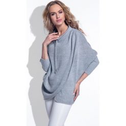 Sweter I160 szary. Szare swetry damskie Tagless, s, bez wzorów, z wełny, bez rękawów, bez kaptura. Za 104,50 zł.