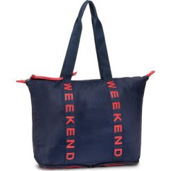 Torebka WEEKEND MAX MARA - 55112202600 Ultramarine 002. Niebieskie torebki klasyczne damskie Weekend Max Mara, z aplikacjami, z materiału, klasyczne, zdobione, bez dodatków. W wyprzedaży za 419,00 zł.