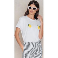 NA-KD T-shirt Lemon - White,Multicolor. Białe t-shirty damskie NA-KD, z nadrukiem, z bawełny. Za 72,95 zł.