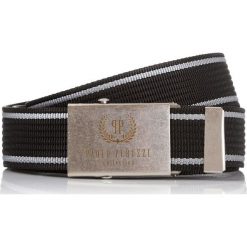 PASEK MĘSKI PAOLO PERUZZI CZARNY PARCIANY PW-05-PP. Czarne paski męskie Paolo Peruzzi, w paski. Za 29,90 zł.