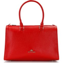 Torebka damska. Czerwone kuferki damskie Wittchen, w paski, ze skóry, eleganckie, na ramię, bez dodatków. W wyprzedaży za 339,91 zł.