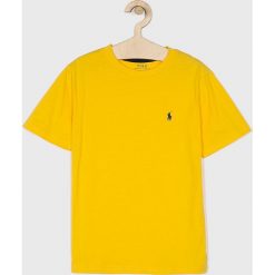 Polo Ralph Lauren - T-shirt dziecięcy 134-176 cm. Żółte t-shirty chłopięce Polo Ralph Lauren, bez wzorów, z bawełny, bez rękawów. W wyprzedaży za 89,90 zł.