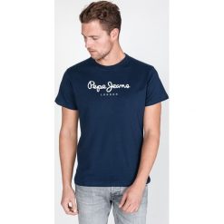 Pepe Jeans Eggo Koszulka Niebieski. Niebieskie podkoszulki męskie Pepe Jeans, l, z nadrukiem, z bawełny, z krótkim rękawem. Za 145,95 zł.