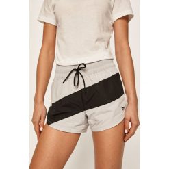 Reebok - Szorty. Szare spodenki sportowe damskie Reebok, s, bez wzorów, z tkaniny, sportowe. Za 119,90 zł.