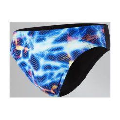 Kąpielówki męskie: Speedo Kąpielówki męskie Storm Wave Allover Digital 7cm Brief Black/Purple r. 34 (809739C254)