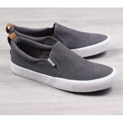 Trampki męskie niskie slip on szare Big Star - szary. Szare buty sportowe męskie BIG STAR, bez zapięcia. Za 70,00 zł.