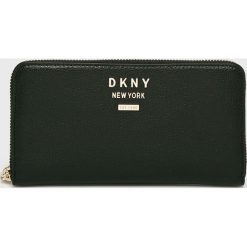 Dkny - Portfel skórzany. Czarne portfele damskie DKNY, bez wzorów, z poliesteru. W wyprzedaży za 319,90 zł.