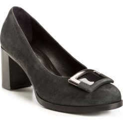 Buty damskie. Szare czółenka damskie Wittchen, bez wzorów, ze skóry, bez obcasa, na obcasie. W wyprzedaży za 359,90 zł.
