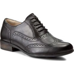 Oxfordy CLARKS - Hamble Oak 203467134 Black Leather. Czarne półbuty damskie Clarks, na co dzień, bez wzorów, ze skóry, bez obcasa, na płaskiej podeszwie, bez zapięcia. W wyprzedaży za 249,00 zł.
