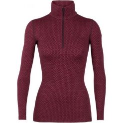 Icebreaker Bluzka Wmns 250 Vertex Ls Half Zip, Mountain Dash Prism/Velvet, M. Brązowe topy sportowe damskie marki Icebreaker, m, z wełny, z długim rękawem, outdoorowe. W wyprzedaży za 526,59 zł.