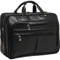 Torba czarna na laptopa ze skóry naturalnej Rockford 17". Czarne torby męskie skórzane Mcklein, w paski, ze skóry, na ramię, duże. Za 999,00 zł.