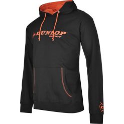 Swetry klasyczne męskie: Dunlop AC Essential Hoodie Sweter – Unisex – Zwart / Oranje