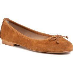 Baleriny GINO ROSSI - E20-26211LX Camel. Pomarańczowe baleriny damskie Gino Rossi, bez wzorów, ze skóry, bez obcasa. Za 219,99 zł.