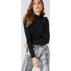 Swetry klasyczne damskie: Second Female Sweter z półgolfem New Idal – Black