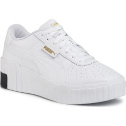 Sneakersy PUMA - Cali Wedge 373438 03 Puma White/Puma Black. Białe półbuty damskie Puma, ze skóry. Za 439,99 zł.