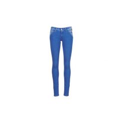 Jeansy skinny Replay LUZ. Niebieskie jeansy damskie marki Replay, bez wzorów, z jeansu. Za 455,20 zł.
