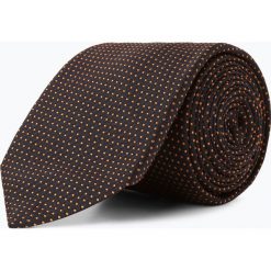 BOSS - Krawat jedwabny męski – Tie 7,5 cm, pomarańczowy. Brązowe krawaty męskie marki Boss, z jedwabiu. Za 349,95 zł.