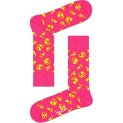 Happy Socks - Skarpetki Pizza. Różowe skarpetki damskie Happy Socks, bez wzorów. Za 39,90 zł.