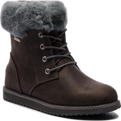 Śniegowce EMU AUSTRALIA - Shoreline Leather Lo W11588 Charcoal. Szare kozaki damskie EMU Australia, na zimę, ze skóry, bez zapięcia. W wyprzedaży za 439,00 zł.